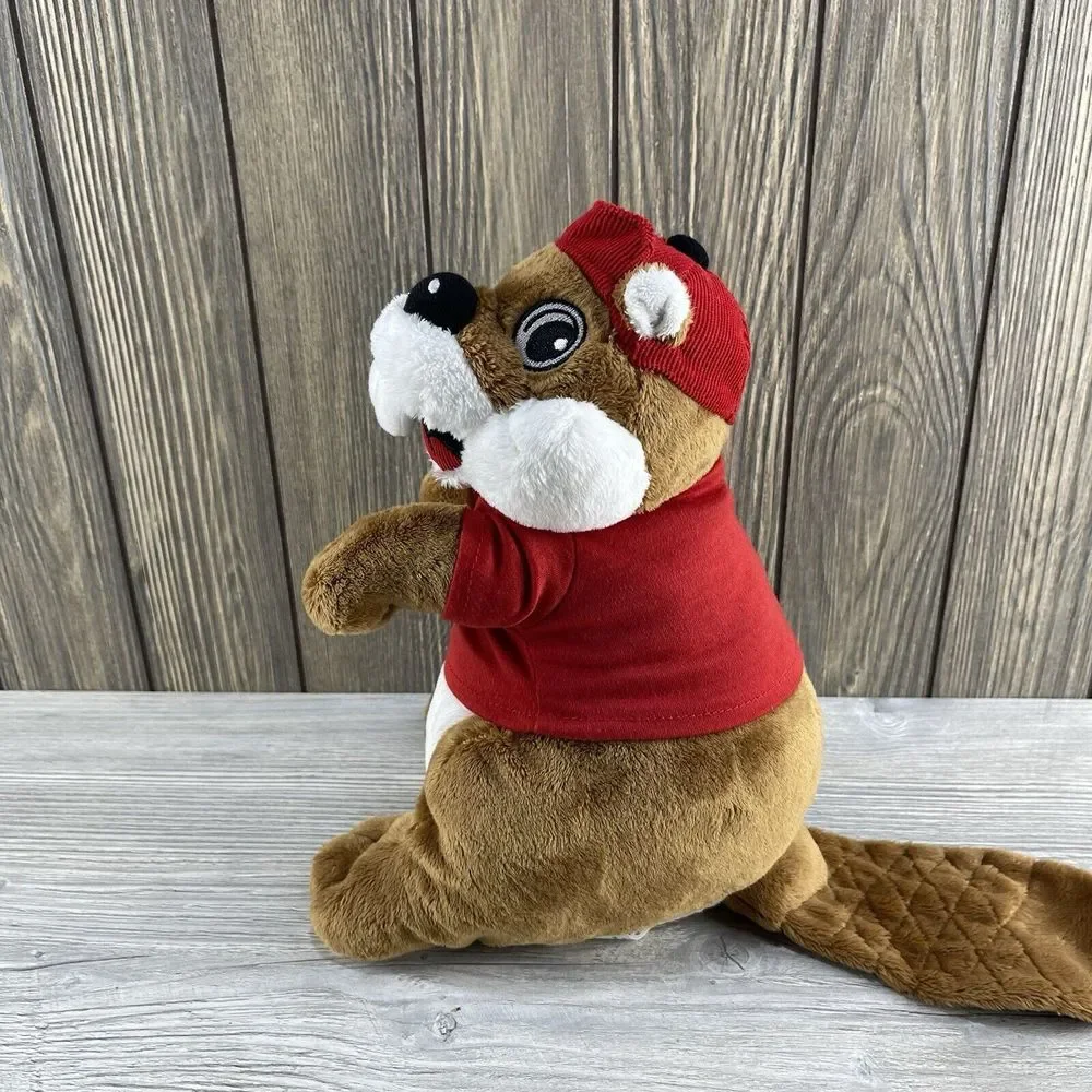 Buc-ee's Plush Beaver Mascot with Shirt and Cap, Buc-ee's